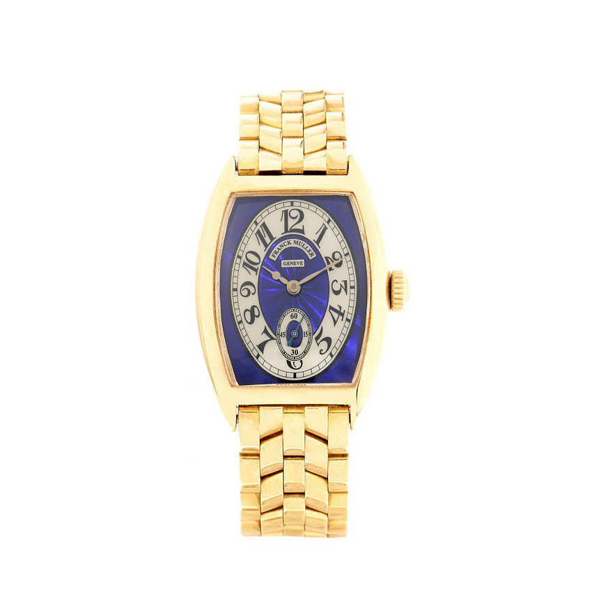 CINTREE CURVEX YELLOW GOLD BLUE DIAL