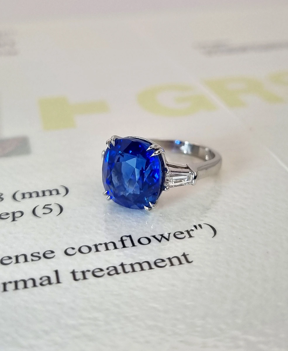 Купить украшение NO NAME КОЛЬЦО С САПФИРОМ 11,86 CT. &quot;INTENSE CORNFLOWER&quot; : в наличии в Москве!
