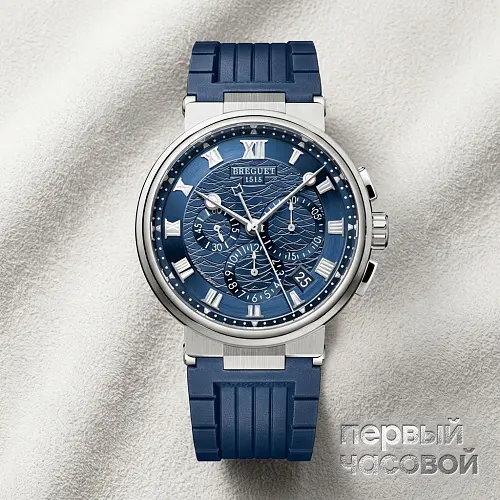 Marine Chronograph 2019 White Gold Blue Dial