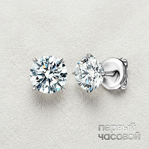 Серьги 1,00/1,08 ct. J/VS Round Diamonds