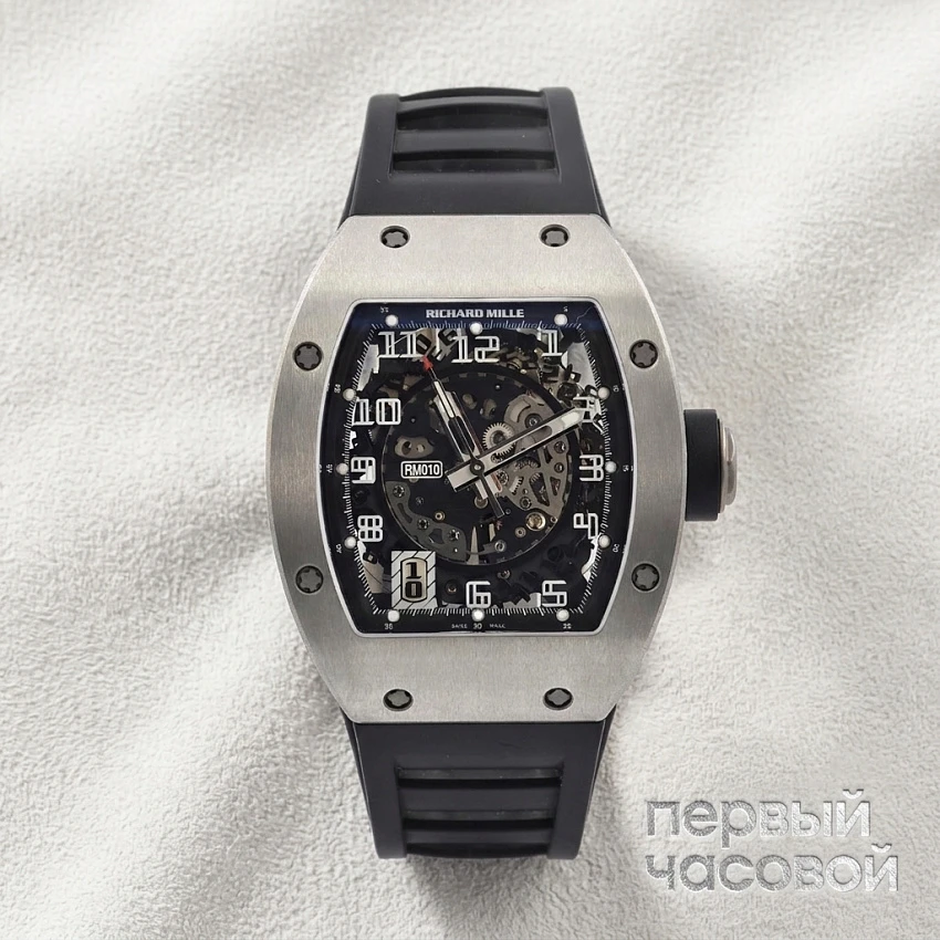 RM 010 Skeletonized Automatic White Gold