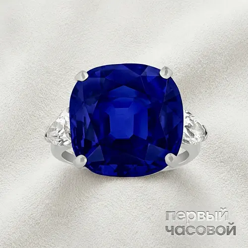 Кольцо с сапфиром 15,94 ct. "Royal Blue"
