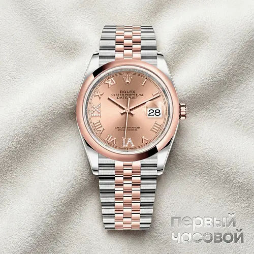 DATEJUST 36MM STEEL ROSE GOLD Diamonds pave