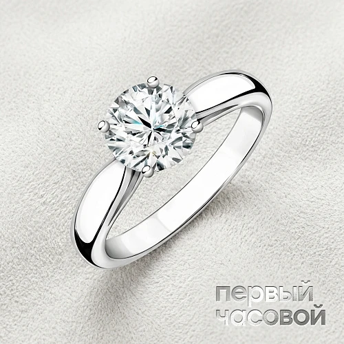 Кольцо с бриллиантом 2,22 ct. J/Si1 (3 Excellent)