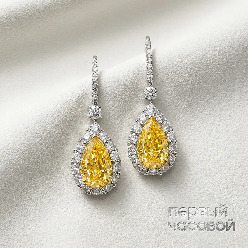 Серьги С Бриллиантами 5,16/5,03 Ct.