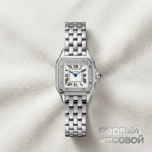 Panthere Medium Steel And Diamonds Small