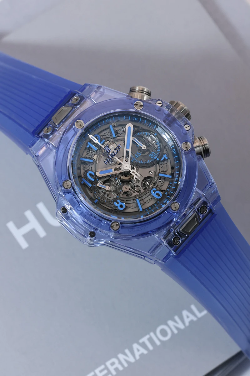 Купить элитные часы Hublot Big Bang Unico Blue Sapphire 45 mm 411.JL.4809.RT: в наличии в Москве!