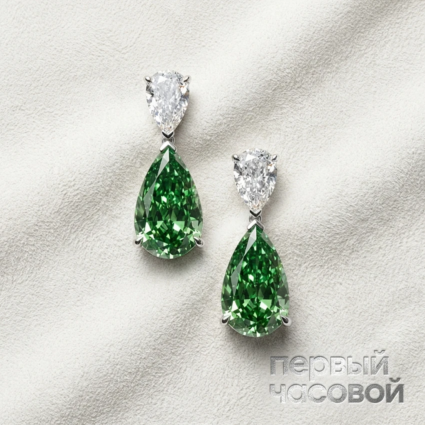 Серьги с бриллиантами 1,51/1,51 ct.