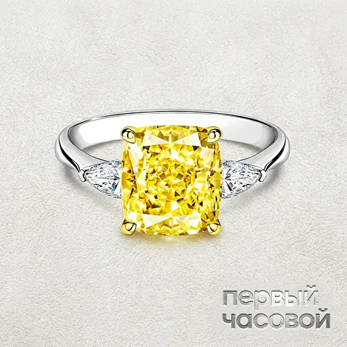 Кольцо с бриллиантом 5,52 ct. FLY/VVS2