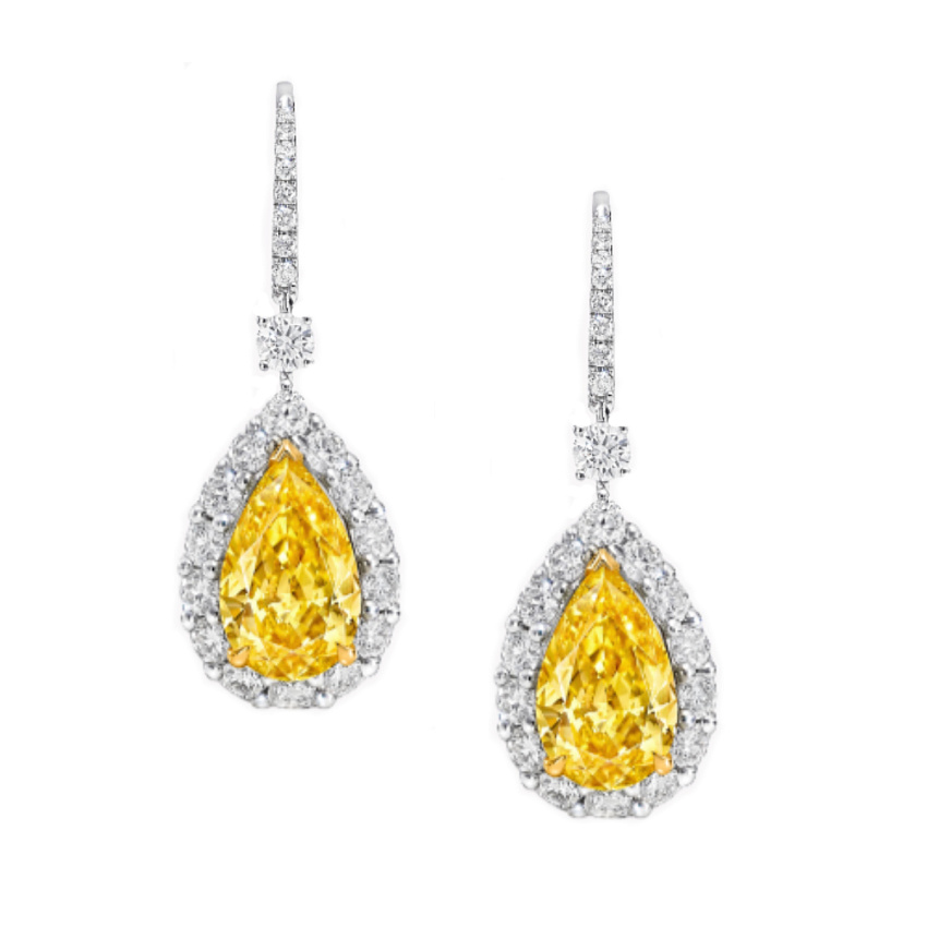 Серьги с бриллиантами 5,16/5,03 ct.