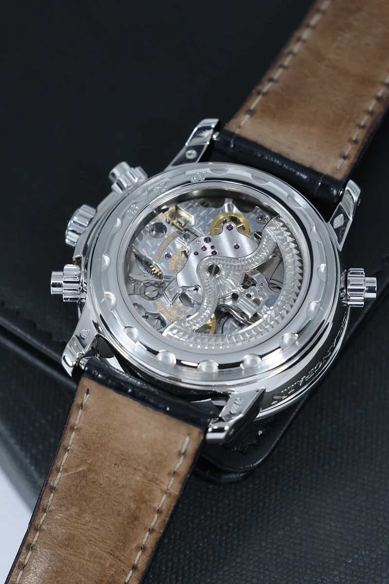 Купить элитные часы Blancpain Leman Platinum Tourbillon Split Second Chronograph 38mm 2189F 3427 63B: в наличии в Москве!