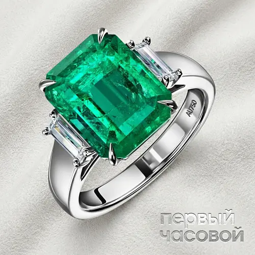 Кольцо С Изумрудом 4,93 Ct.
