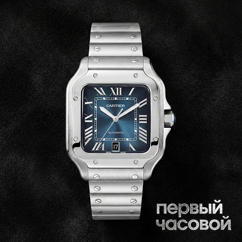 Santos De Cartier Large Blue Dial