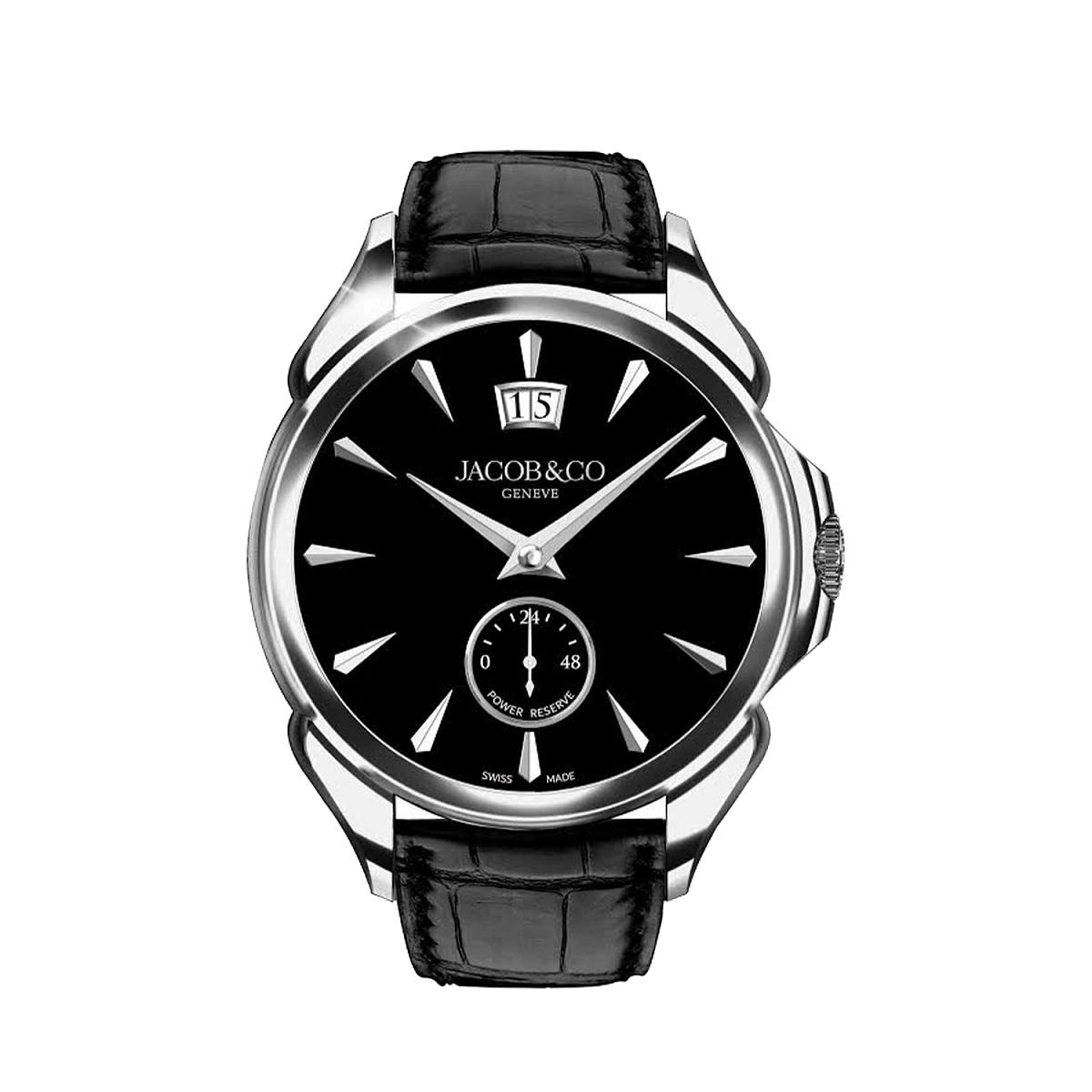 Купить элитные часы Jacob &amp; Co Palatial Classic Manual Big Date - Steel Onyx Black PC400.10.AA.AE.ABALA: в наличии в Москве!