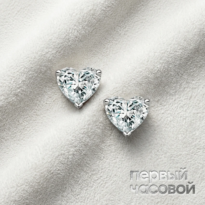 Серьги 0,90/0,90 ct. H/VS1