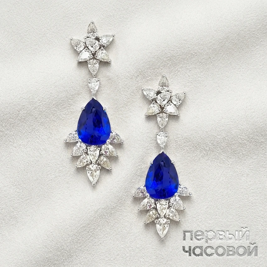 Серьги С Танзанитами