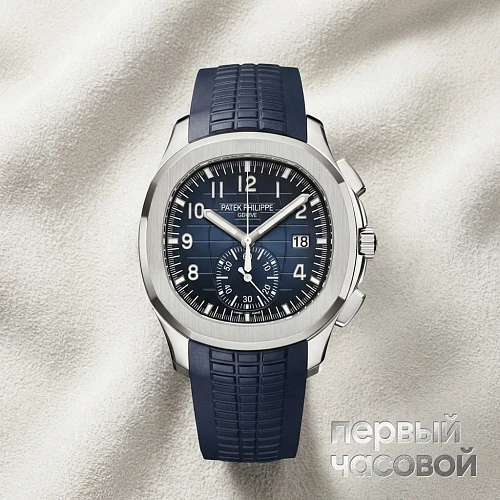 Aquanaut Chronograph White Gold Blue
