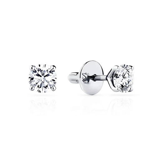 Серьги 1,04/1,04 ct. J/IF (3 Excellent) Round Diamonds