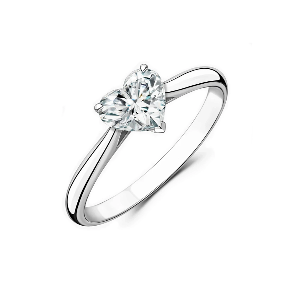 Studio jewelry Кольцо с бриллиантом 1,03 ct. K/Internally Flawless "Неаrt"