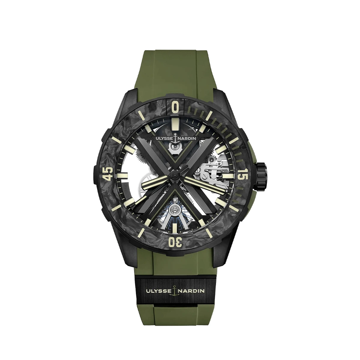 Купить элитные часы Ulysse N Diver X Skeleton Ops 44Mm 3723-170-2C/3A : в наличии в Москве!