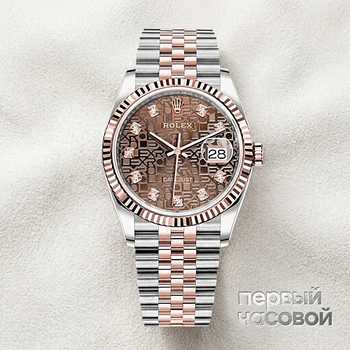 Oyster Perpetual Datejust 36 Mm Rolesor Oystersteel And Rose Gold