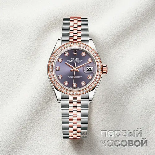 Lady-Datejust 28Mm Purple Dial Diamonds