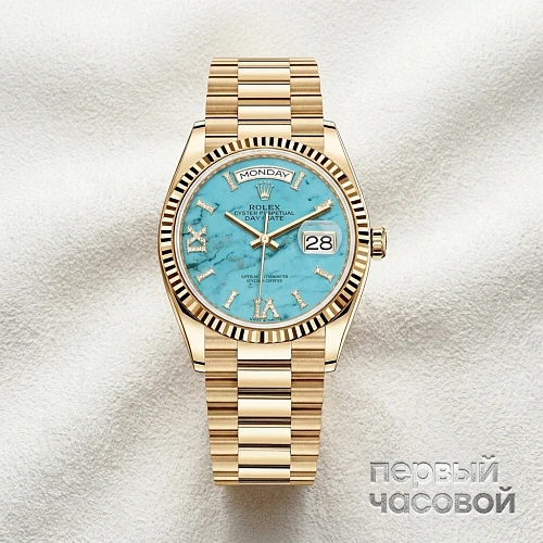 Day-Date 36Mm Yellow Gold Turquoise Dial