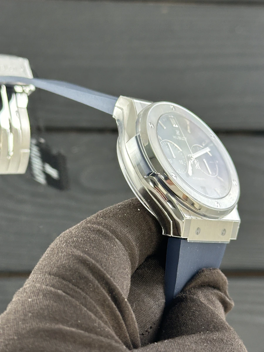 Купить элитные часы Hublot Classic Fusion Chronograph Titanium Blue 45 mm 521.NX.7170.RX: в наличии в Москве!