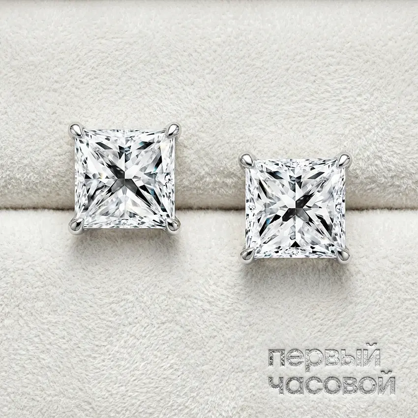 Серьги с бриллиантами 1,01/1,01 ct. G/VVS2