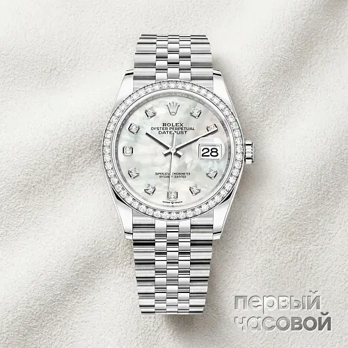 Datejust 126284Rbr White Mop Diamond Jubilee 36Mm Stainless Steel