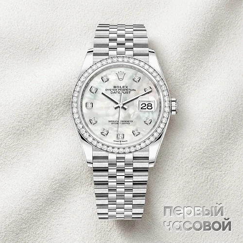 Datejust 126284Rbr White Mop Diamond Jubilee 36Mm Stainless Steel