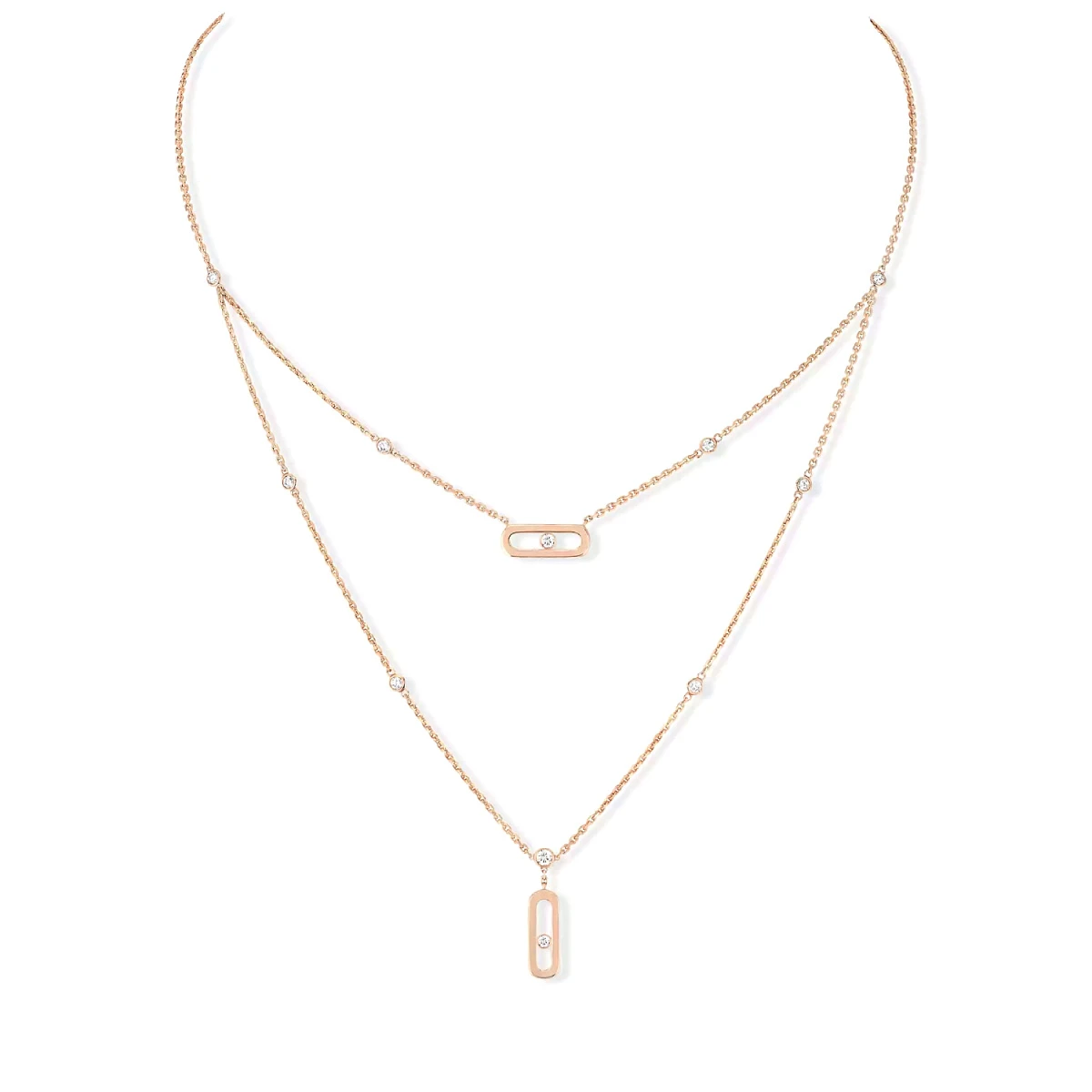 Купить украшение MESSIKA Move Uno 2 Rows Move Uno 2 rows diamond necklace 8852: в наличии в Москве!