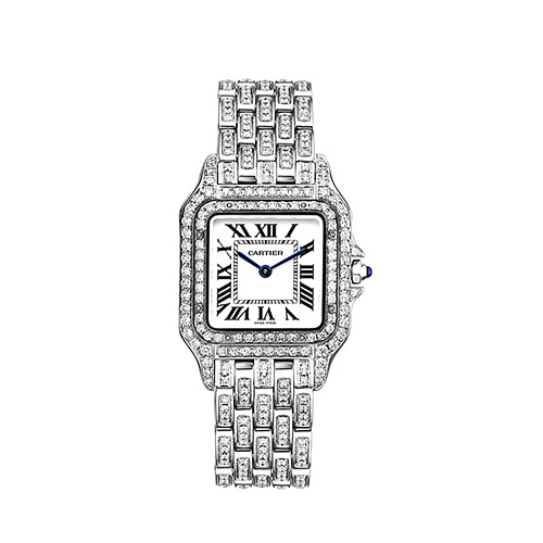 Small Panthere de Cartier Custom Diamonds Full Pave