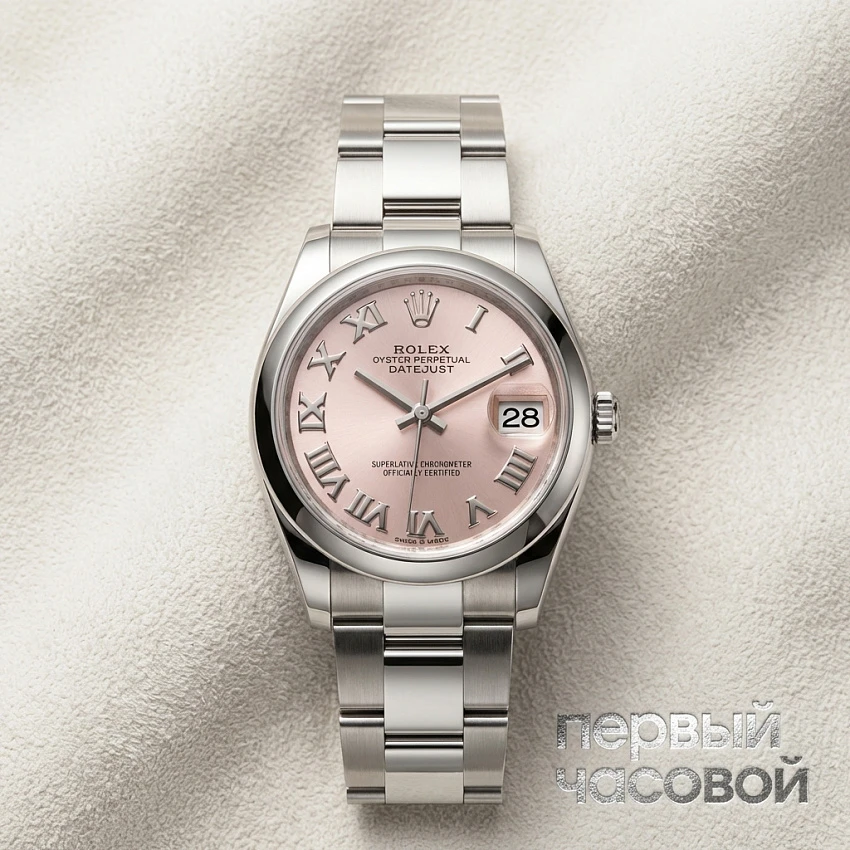 Datejust 31 Pink Roman Dial Oyster Bracelet 