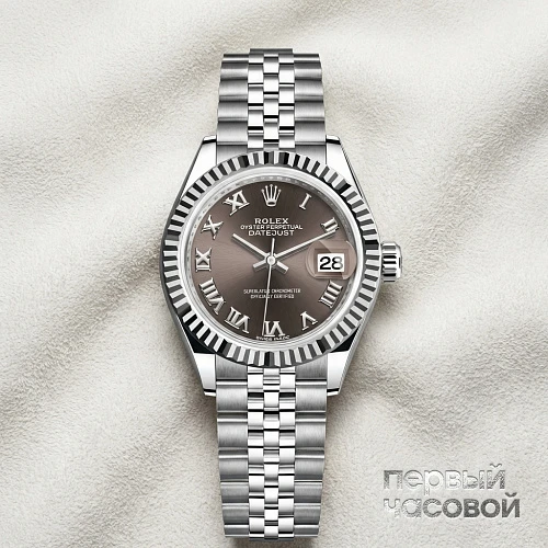 Lady-Datejust 28 Oyster Dark Grey Dial