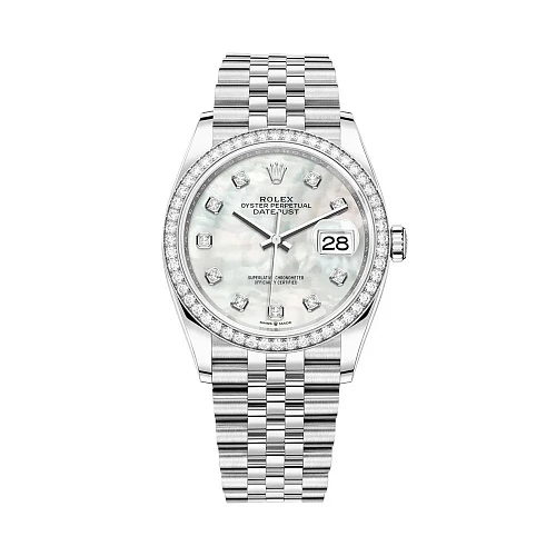 Datejust 126284Rbr White Mop Diamond Jubilee 36Mm Stainless Steel