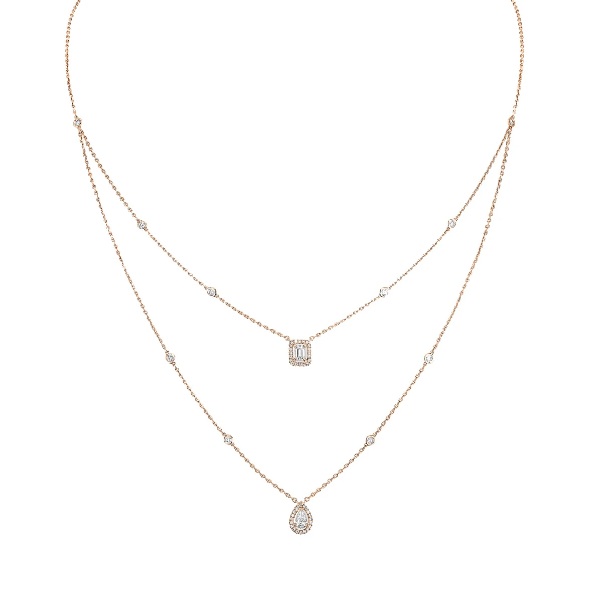 Купить украшение Messika My Twin Two-Row Necklace My Twin 2 rows diamond necklace 6506 PG: в наличии в Москве!