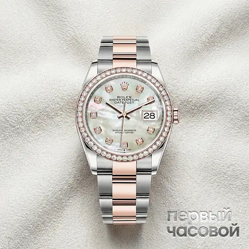 Datejust 36Mm Steel And Everose Gold Mop Dial Diamonds Fix Тюнинг