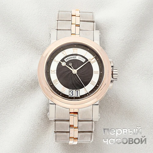 Marine Big Date Rose And White Gold
