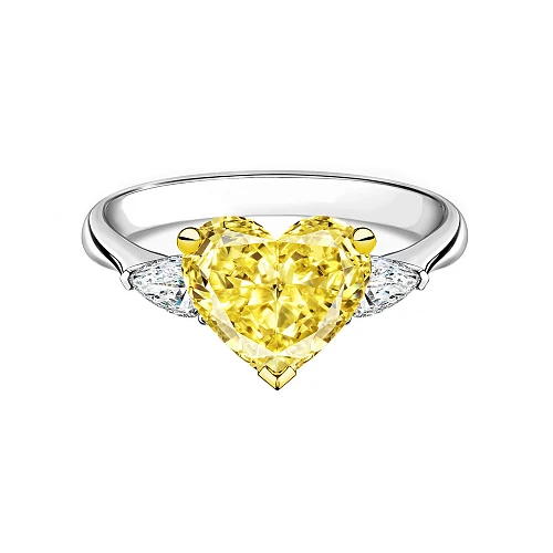 Кольцо 2,01 ct. Fancy Yellow/VS1 "Heart Diamond"