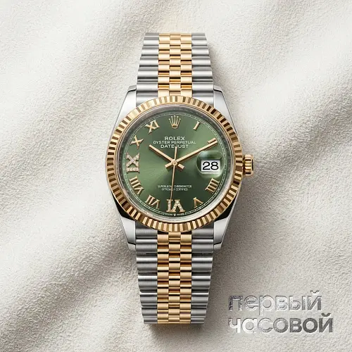Datejust 36 Steel Yellow Gold Green Dial