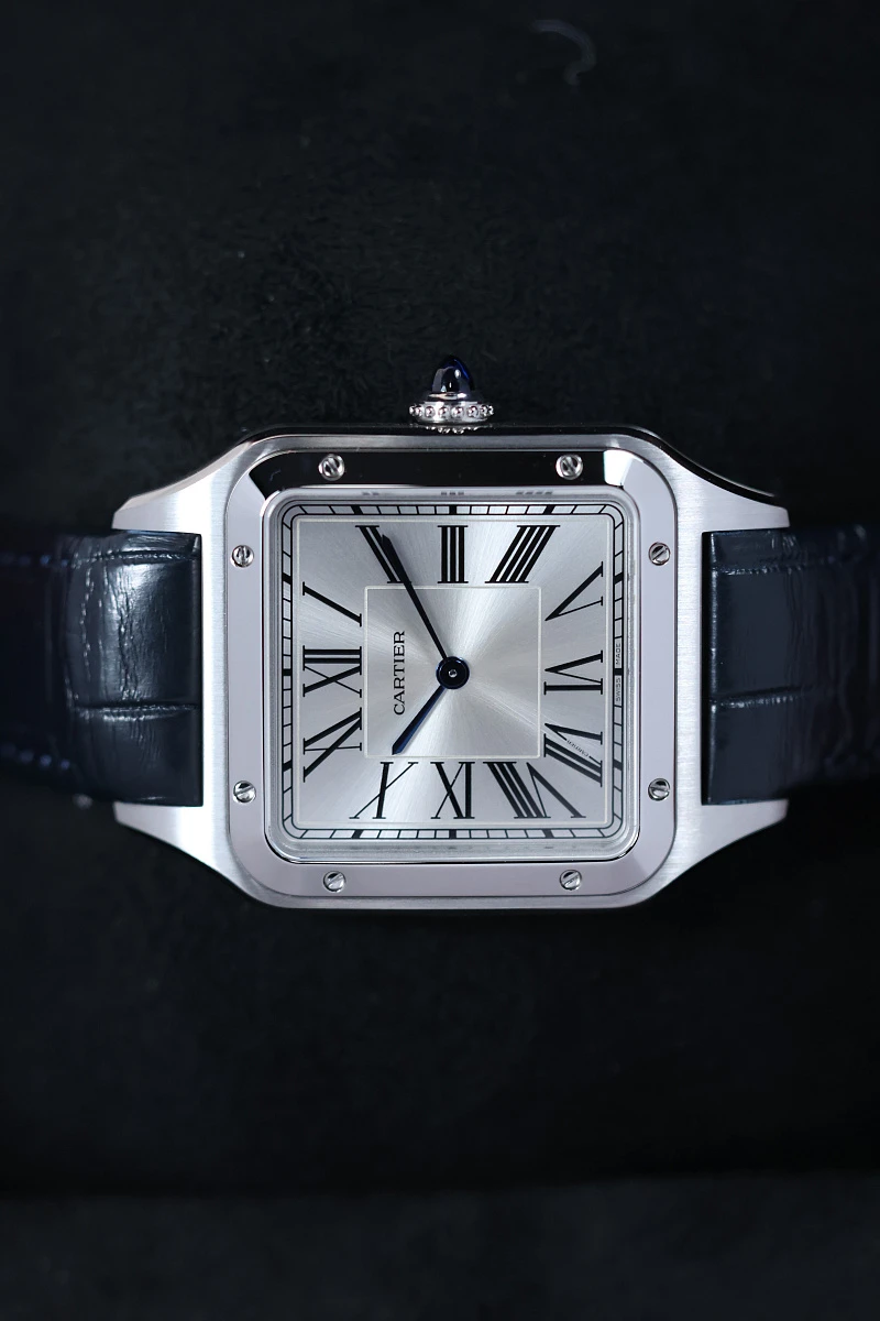 Купить элитные часы Cartier SANTOS-DUMONT STEEL QUARTZ Large model WSSA0085: в наличии в Москве!