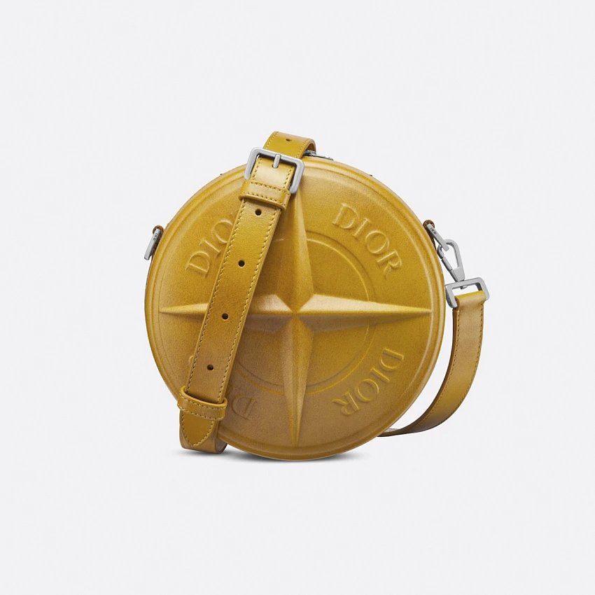 Dior Stone Island Round Bag Yellow