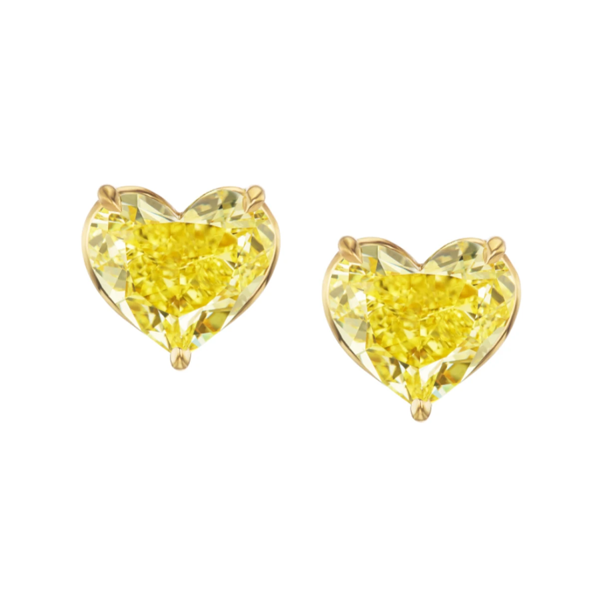 Купить украшение NO NAME Серьги с бриллиантами 2,00/2,01 Fancy Intense Yellow : в наличии в Москве!