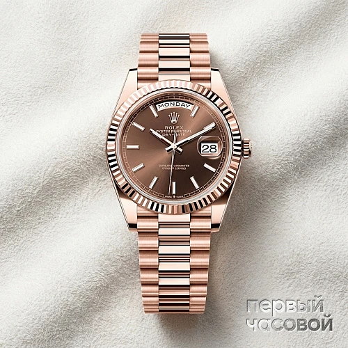 Day Date Rose Gold 40 mm Chocolate Dial