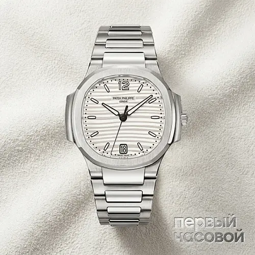 Nautilus Silvery Opaline Dial 35.2Mm Stainless Steel