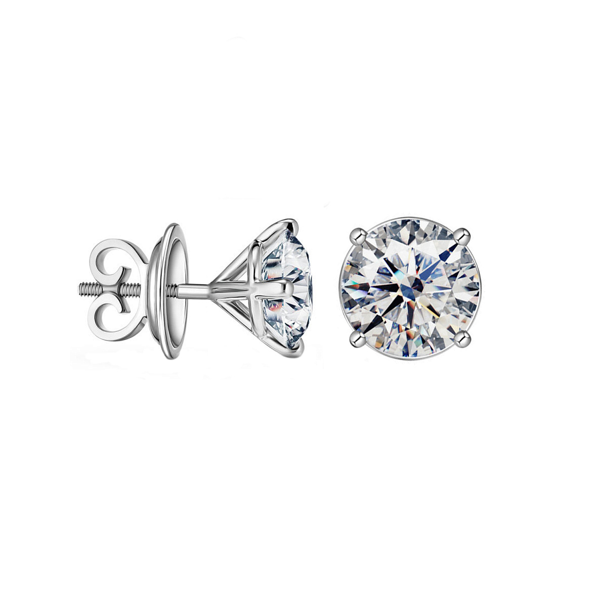 Studio jewelry Серьги 3,26/3,32 ct. L/VS2 (3 Excellent) Round Diamonds