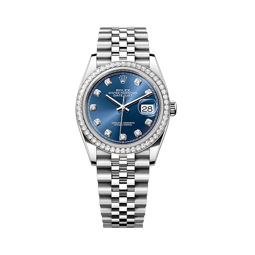 OYSTER PERPETUAL DATEJUST 36 Diamonds Bezel Blue Dial