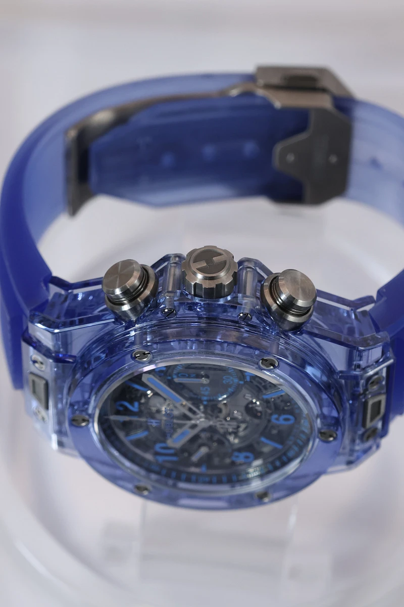 Купить элитные часы Hublot Big Bang Unico Blue Sapphire 45 mm 411.JL.4809.RT: в наличии в Москве!