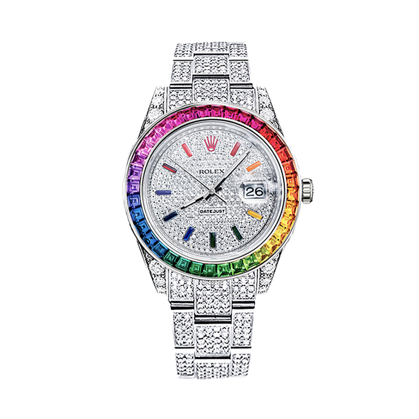 Datejust II Rainbow Pave Diamonds